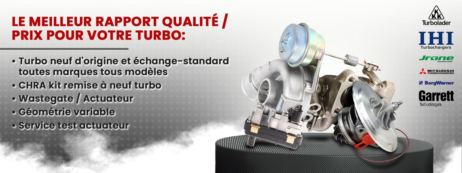 Turbo neuf, échange standard et CHRA